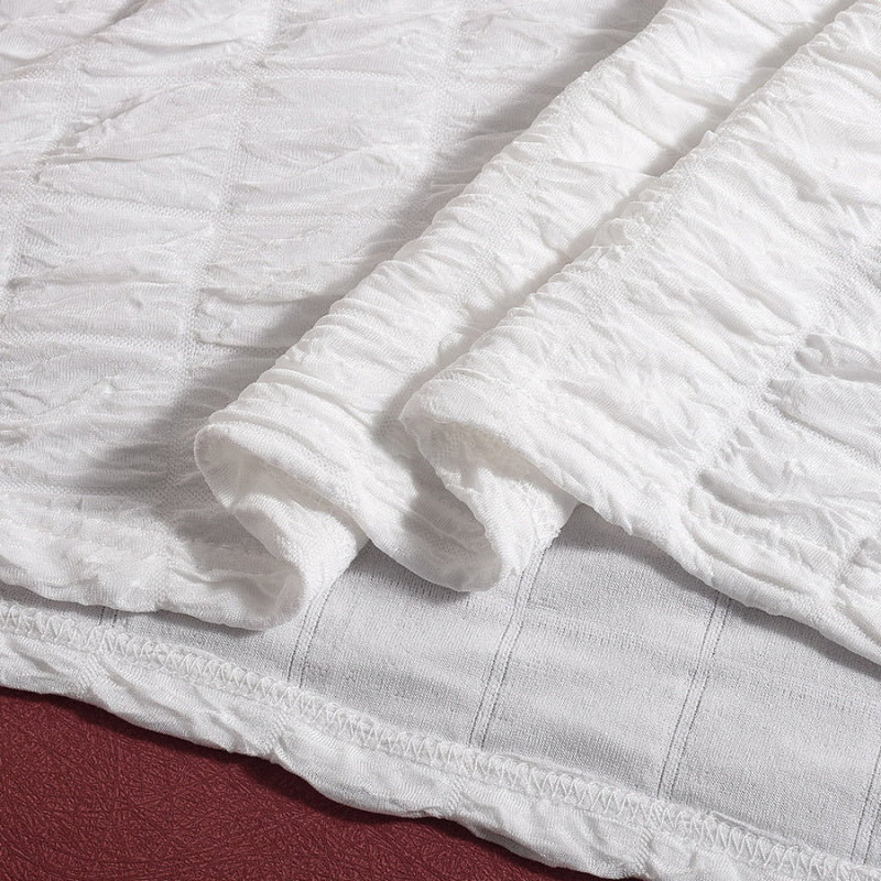 Ensembles de jupe plissée sans manches à lacets blanc
